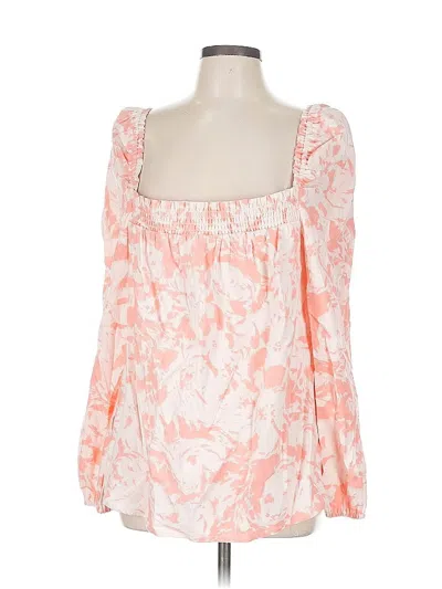 Pre-owned Inc International Concepts 3/4 Sleeve Blouse In Pink