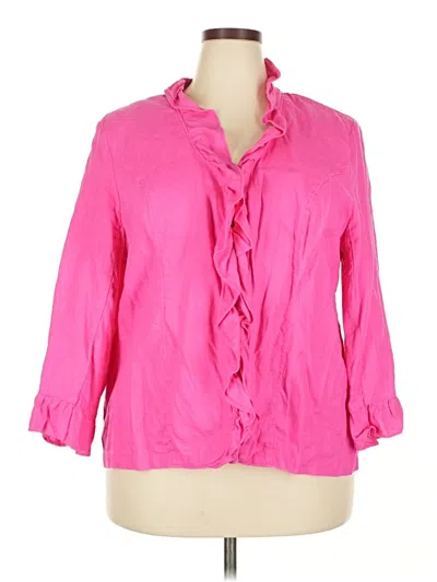 Pre-owned Inc International Concepts 3/4 Sleeve Blouse In Pink