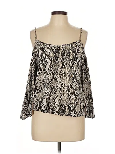 Pre-owned Inc International Concepts 3/4 Sleeve Blouse In Silver