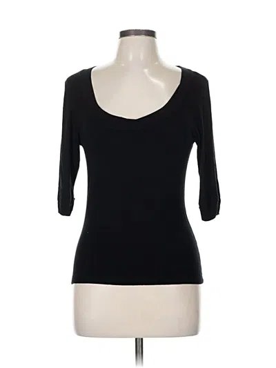 Pre-owned Inc International Concepts 3/4 Sleeve T-shirt In Black