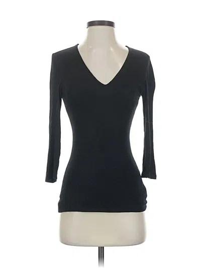 Pre-owned Inc International Concepts 3/4 Sleeve T-shirt In Black