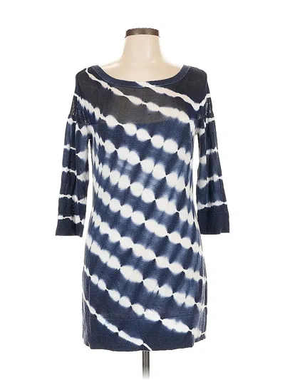 Pre-owned Inc International Concepts 3/4 Sleeve T-shirt In Blue