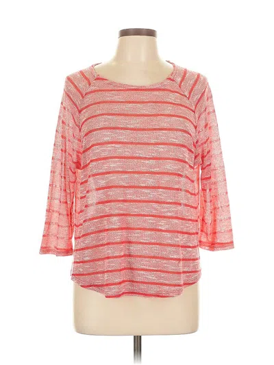 Pre-owned Inc International Concepts 3/4 Sleeve T-shirt In Red