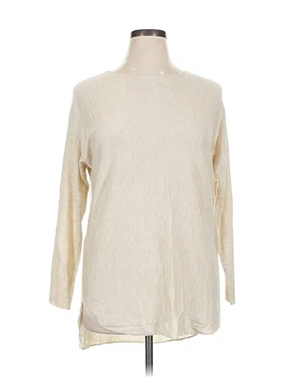 Pre-owned Inc International Concepts 3/4 Sleeve T-shirt In White