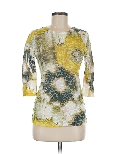 Pre-owned Inc International Concepts 3/4 Sleeve T-shirt In Yellow