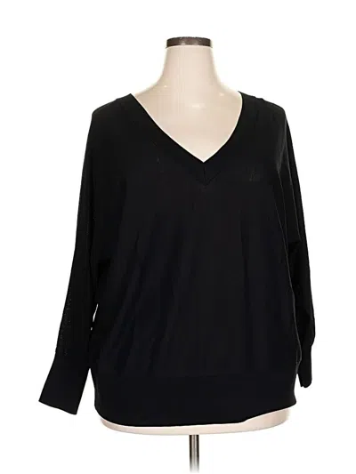 Pre-owned Inc International Concepts 3/4 Sleeve T-shirt In Black