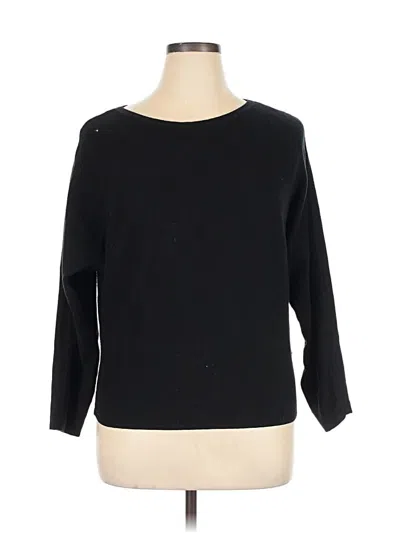 Pre-owned Inc International Concepts 3/4 Sleeve T-shirt In Black