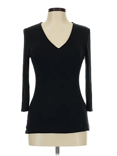 Pre-owned Inc International Concepts 3/4 Sleeve T-shirt In Black