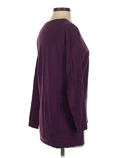 Pre-owned Inc International Concepts 3/4 Sleeve T-shirt In Purple