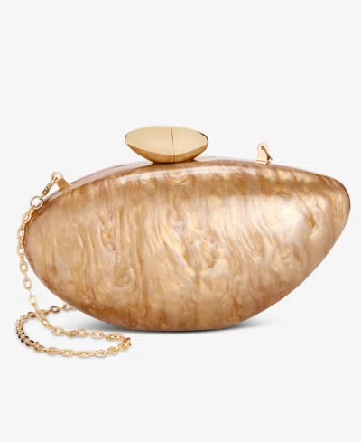 Inc International Concepts Acrylic Shell Clutch, Exclusively At Macy's In Gold