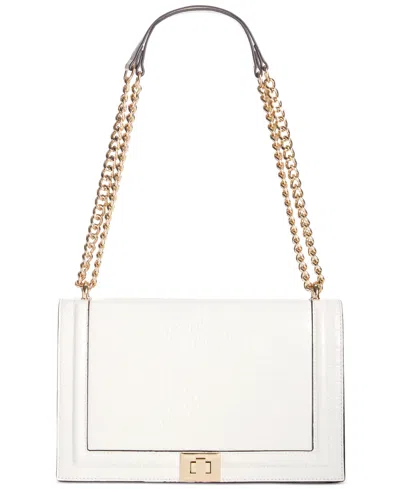 Inc International Concepts Ajae Flap Crossbody, Created For Macy's In Bone Croco,gold
