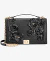 Inc International Concepts Ajae Flap Floral Crossbody, Exclusively At Macy's In Black