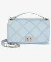 Inc International Concepts Ajae Small Flap Diamond Overlay Crossbody, Exclusively At Macy's In Bliss Blue