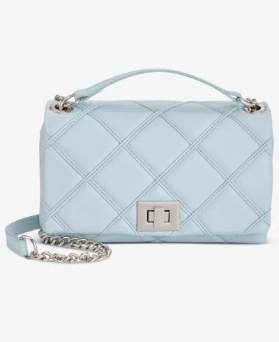 Inc International Concepts Ajae Small Flap Diamond Overlay Crossbody, Exclusively At Macy's In Bliss Blue