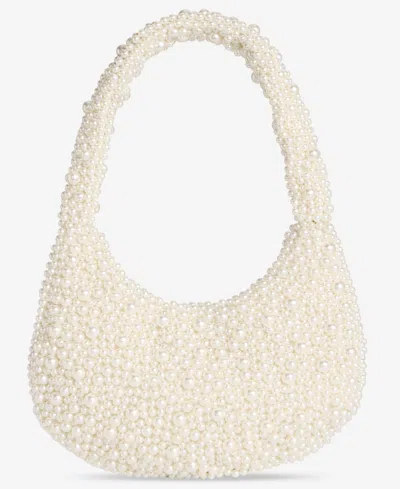 Inc International Concepts All Over Pearl Pouch Clutch, Exclusively At Macy's In White