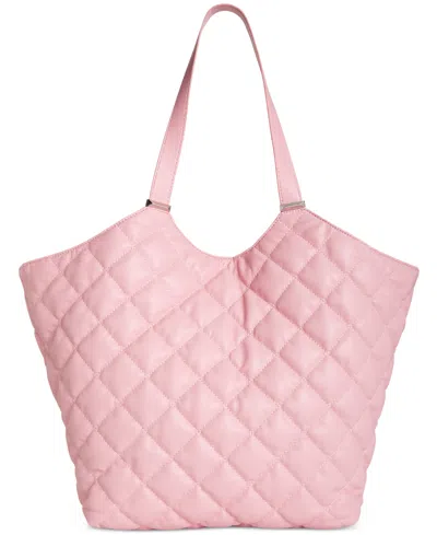 Inc International Concepts Andria Quilted Extra Large Tote, Created For Macy's In Pink Quartz
