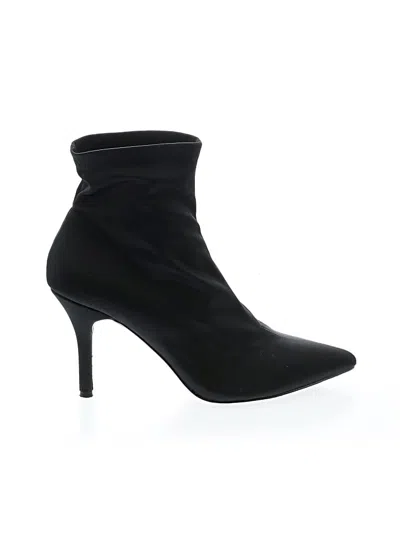 Pre-owned Inc International Concepts Ankle Boots In Black