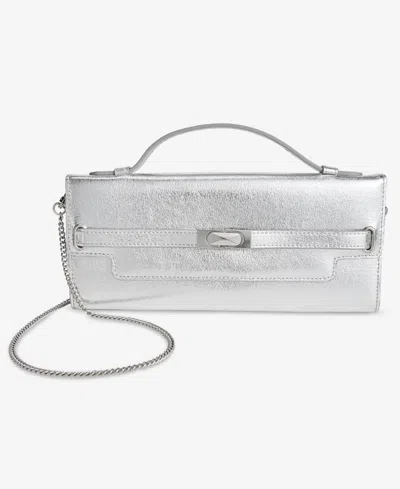 Inc International Concepts Avahh Sculpted Clutch, Exclusively At Macy's In Silver
