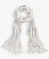 Inc International Concepts Beaded Fringe Evening Wrap, Macy's Exclusive In Silver