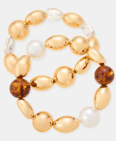 Inc International Concepts Beaded Stretch Bracelets, Set Of 2, Macy's Exclusive In Multi