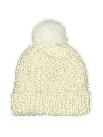Pre-owned Inc International Concepts Beanie Hat In Ivory