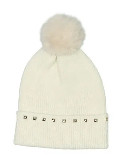 Pre-owned Inc International Concepts Beanie Hat In White