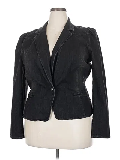 Pre-owned Inc International Concepts Blazer Jacket In Black