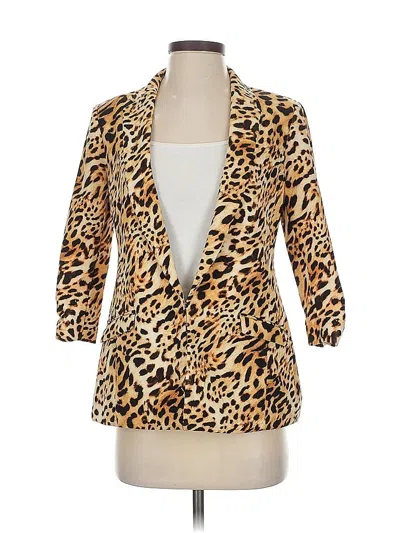 Pre-owned Inc International Concepts Blazer Jacket In Gold