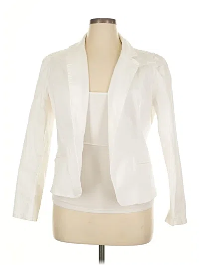Pre-owned Inc International Concepts Blazer Jacket In White