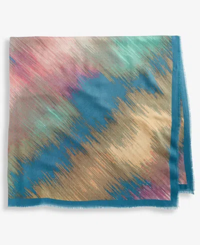Inc International Concepts Blur Dye-print Square Scarf, Macy's Exclusive In Blue