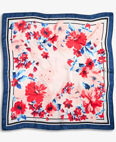 Inc International Concepts Bordered Floral Square Scarf, Macy's Exclusive In Multi