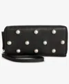 Inc International Concepts Boxed Hazel Ruched Zip-around Wallet, Macy's Exclusive In Black