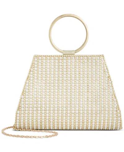 Inc International Concepts Brynn Small Pearl Clutch, Created For Macy's In Gold