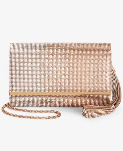Inc International Concepts Caitlinn Crystal Ombre Mini Clutch Crossbody, Created For Macy's In Rose Gold