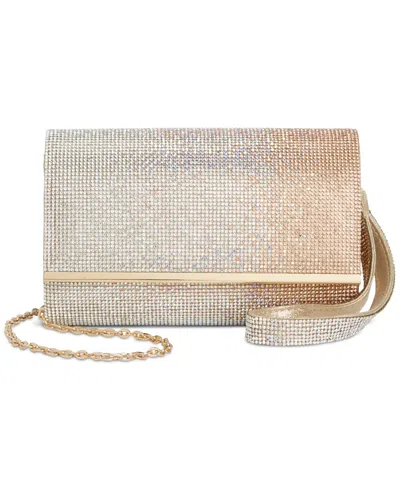 Inc International Concepts Caitlinn Mini Crystal Ombre Clutch Crossbody, Created For Macy's In Gold