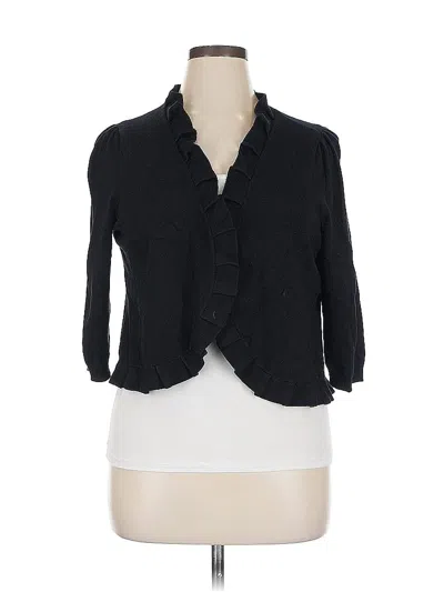 Pre-owned Inc International Concepts Cardigan Sweater In Black