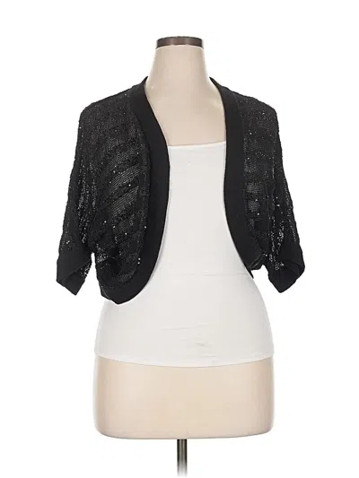 Pre-owned Inc International Concepts Cardigan Sweater In Black