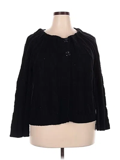 Pre-owned Inc International Concepts Cardigan Sweater In Black