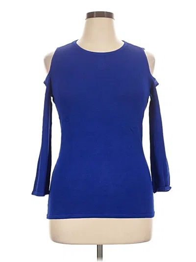 Pre-owned Inc International Concepts Cardigan Sweater In Blue