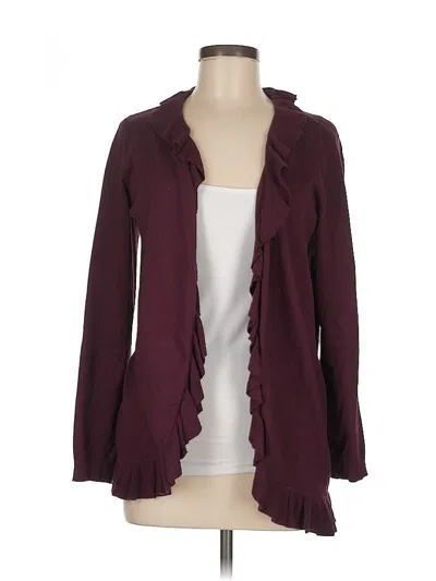 Pre-owned Inc International Concepts Cardigan Sweater In Burgundy