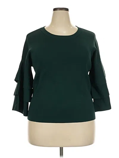 Pre-owned Inc International Concepts Cardigan Sweater In Green