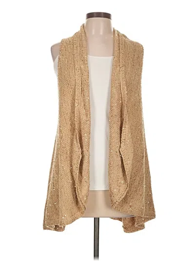 Pre-owned Inc International Concepts Cardigan Sweater In Tan