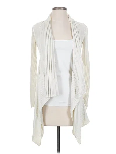 Pre-owned Inc International Concepts Cardigan Sweater In White