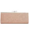 Inc International Concepts Carolyn Glitter Clutch, Created For Macy's In Rose Gold,silver