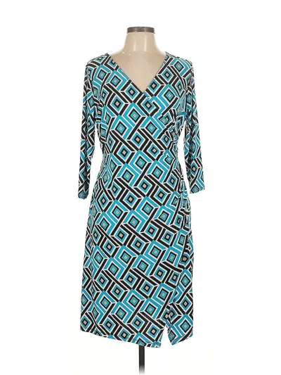 Pre-owned Inc International Concepts Casual Dress In Blue