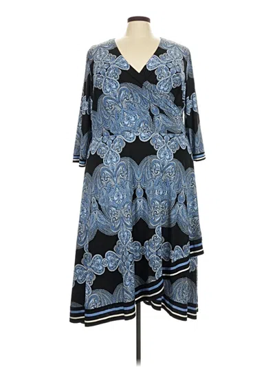 Pre-owned Inc International Concepts Casual Dress In Blue