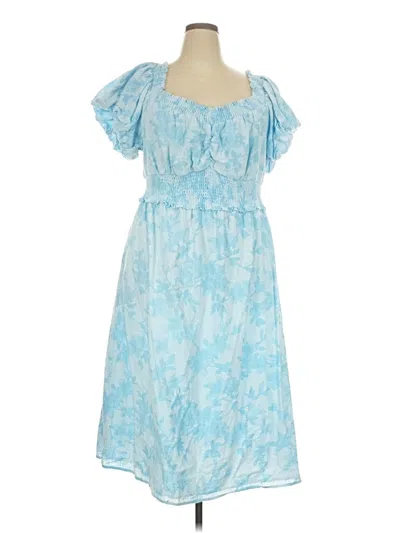 Pre-owned Inc International Concepts Casual Dress In Blue