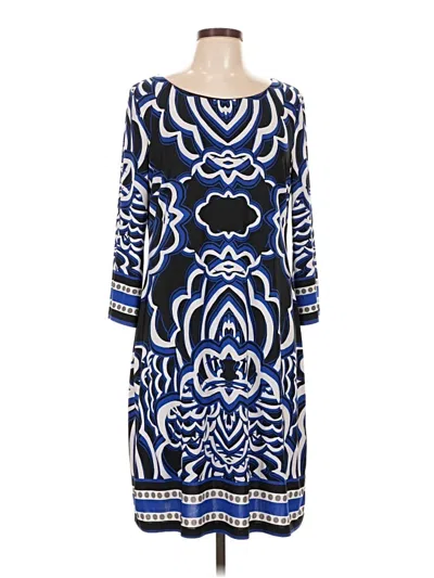 Pre-owned Inc International Concepts Casual Dress In Blue