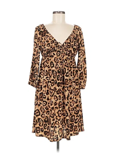 Pre-owned Inc International Concepts Casual Dress In Brown