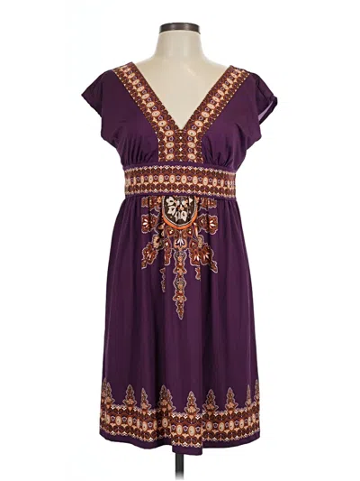 Pre-owned Inc International Concepts Casual Dress In Purple